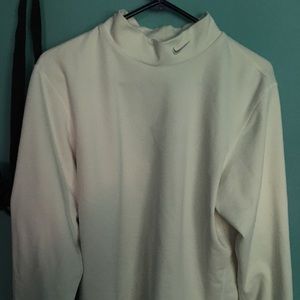 White nike thermal mock neck